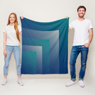 Blauwgroen grijs fleece deken