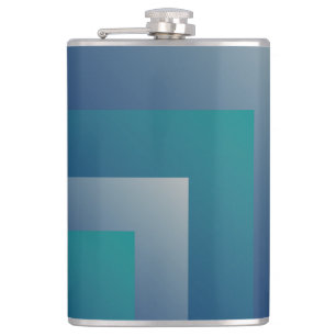 Blauwgroen grijs heupfles
