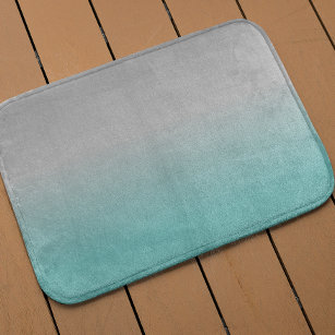 Blauwgroen grijs ombre-ventilator badmat