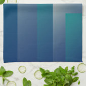 Blauwgroen grijs theedoek (Gevouwen)