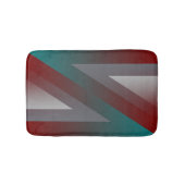 blauwgroen grijze driehoek badmat (Voorkant)