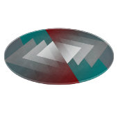 Blauwgroen grijze driehoeken op Bourgogne Snijplank (Hoek)