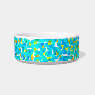 Blauwgroen Groen Blauw - Abstract Patroon Voerbakje