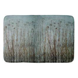 Blauwgroen groen blauw bruin gedroogde Planten Badmat