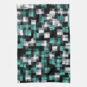 Blauwgroen Groen Blauw Wit Abstract Pset Theedoek (Verticaal)