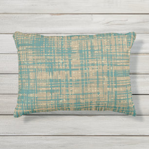 Blauwgroen groen bruin beige crèmekleurige tinten buitenkussen