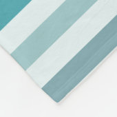 Blauwgroen groen en Mint Stripe Pattern Preppy Fleece Deken (Hoek)