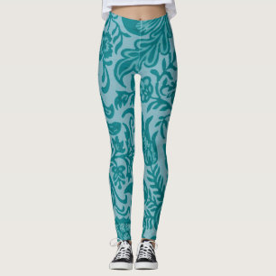  Blauwgroen groen flessenpatroon Leggings