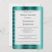 Blauwgroen groen lint Vrijgezellenfeest Kaart (Voorkant)