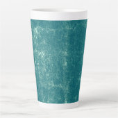 Blauwgroen groen patroon voor textuur Latte Mok (Voorkant)