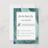 Blauwgroen Groen - Silver Geode Agate RSVP (Voorkant)