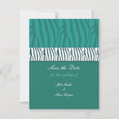 Blauwgroen Groen sparen de Datum Save The Date (Voorkant)