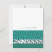 Blauwgroen Groen sparen de Datum Save The Date (Achterkant)