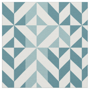 Blauwgroen groen twee-toon geometrische ZigZag Stof