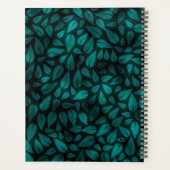 Blauwgroen groen zwart gebladerte blad planner (Achterkant)