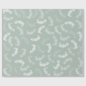 Blauwgroen groene botanische bladeren Vervulling Cadeaupapier (Vlak)