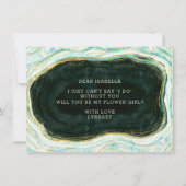 Blauwgroen groene geode zijn onze Bloemenmeisje-Ka (Achterkant)