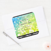 Blauwgroen groene Glitter Product Labels diamanten (Envelop)