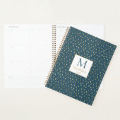 Blauwgroen groene goudregendruppel Modern Trendy M Planner (Display)