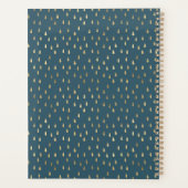 Blauwgroen groene goudregendruppel Modern Trendy M Planner (Achterkant)