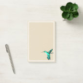 Blauwgroen Groene Hummingbird & Witte Stippen Post-it® Notes (Kantoor)