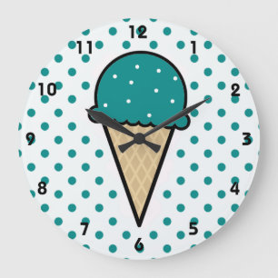 Blauwgroen groene ijskap grote klok