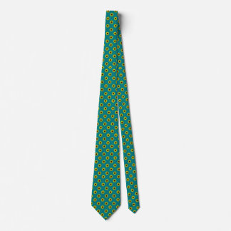 Blauwgroen groene kleur Zonnebloem Stropdas