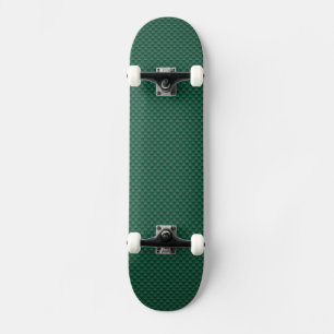 Blauwgroen groene koolstofvezel afdrukken skateboard
