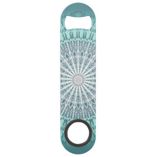 Blauwgroen Groene Mandala Speed Flessenopener