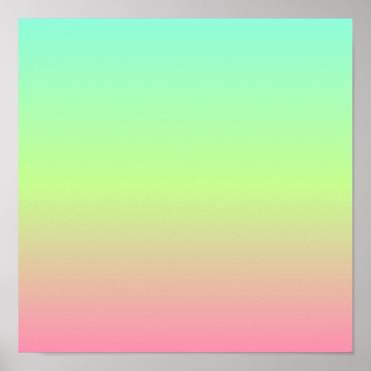 Blauwgroen groene roze verloopondergrond poster (Voorkant)