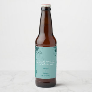 Blauwgroen groene verfspetter - Bedankt bierlabel Bier Etiket
