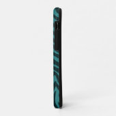 Blauwgroen groene Zebra Animal Print Case-Mate iPhone Case (Achterkant/links)