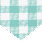 Blauwgroen grootschalig gingham tafelkleed (Gekanteld)
