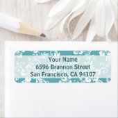 Blauwgroen Hawaïaanse Adresetiketten Etiket (Insitu)