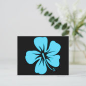 Blauwgroen Hibiscus Briefkaart (Staand voorkant)