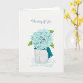 Blauwgroen Hydrangea denken aan jou Kaart (Gele Bloem)