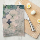 Blauwgroen Hydrangeas keukenhanddoek (Quarter Fold)