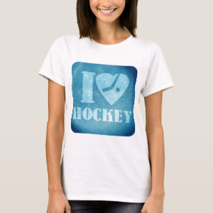 Blauwgroen Ice I Heart Hockey Epic Sports Logo T-shirt