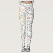 Blauwgroen ID283 van Word Coffee Cloud Leggings (Voorkant)