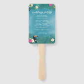 Blauwgroen ID577 van de Tropische bruiloft van de Handwaaier (Achterkant)