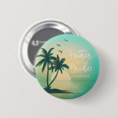 Blauwgroen ID581 van de Bride Ronde Button 5,7 Cm (Voorkant /achterkant)