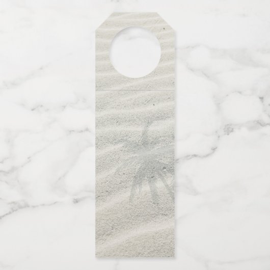 Blauwgroen ID581 van Tropical Isle Sunrise Wedding Flessenhanger (Achterkant)