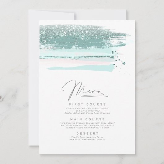 Blauwgroen ID886 van het abstracte Menu van de Bin (Voorkant)