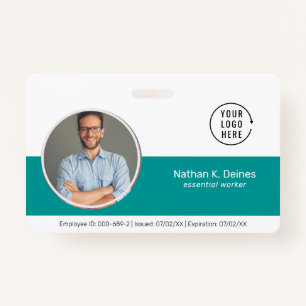 Blauwgroen id   Werknemer de Veiligheid van het Be Badge