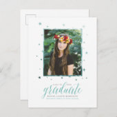 Blauwgroen in het Briefkaart van het Afstuderen va (Voorkant / Achterkant)