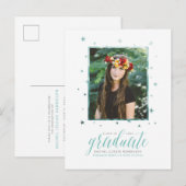 Blauwgroen in het Briefkaart van het Afstuderen va (Voorkant / Achterkant)