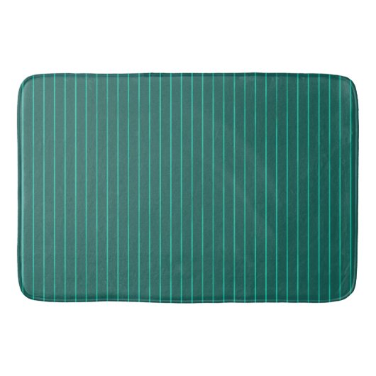 Blauwgroen instripes badmat (Voorkant)