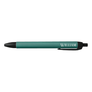 Blauwgroen instripes zwarte inkt pen