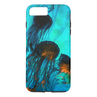 Blauwgroen Jelly Fish iPhone 8 Plus / 7 Plus Hoesje