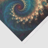 Blauwgroen Jewel Fractal Abstract 2 ontkoppeling Tissuepapier (Detail)